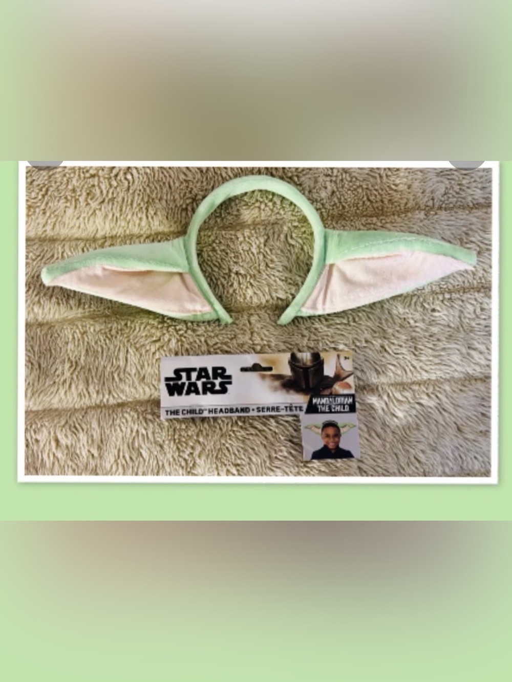 Star Wars Baby Yoda Light Green Ear Headband for Kids